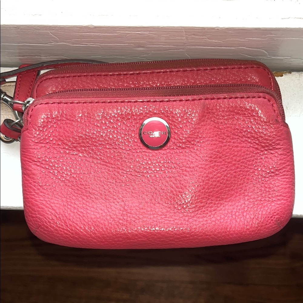 Coach Pink Leather Wristlet - Picture 12 of 12